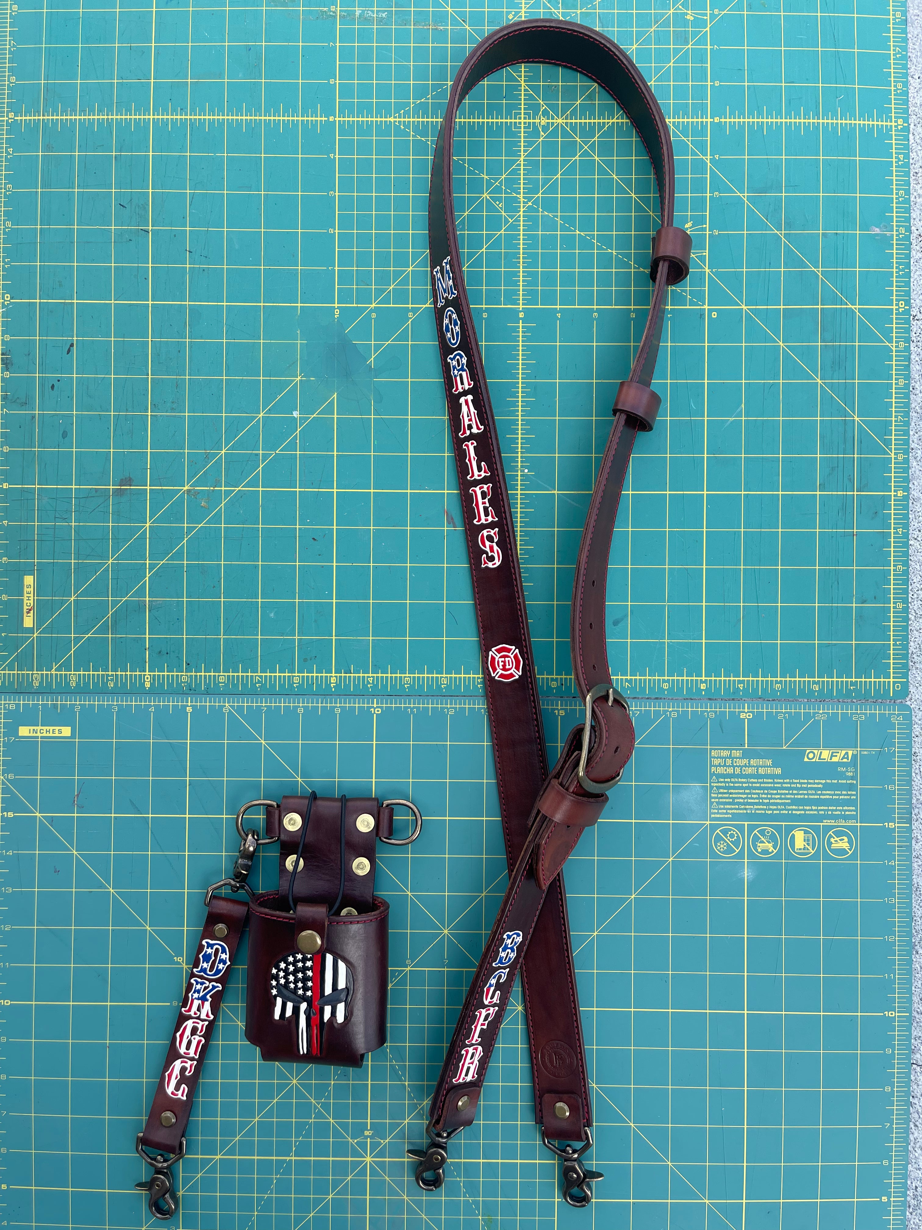 Leather Radio Strap Set