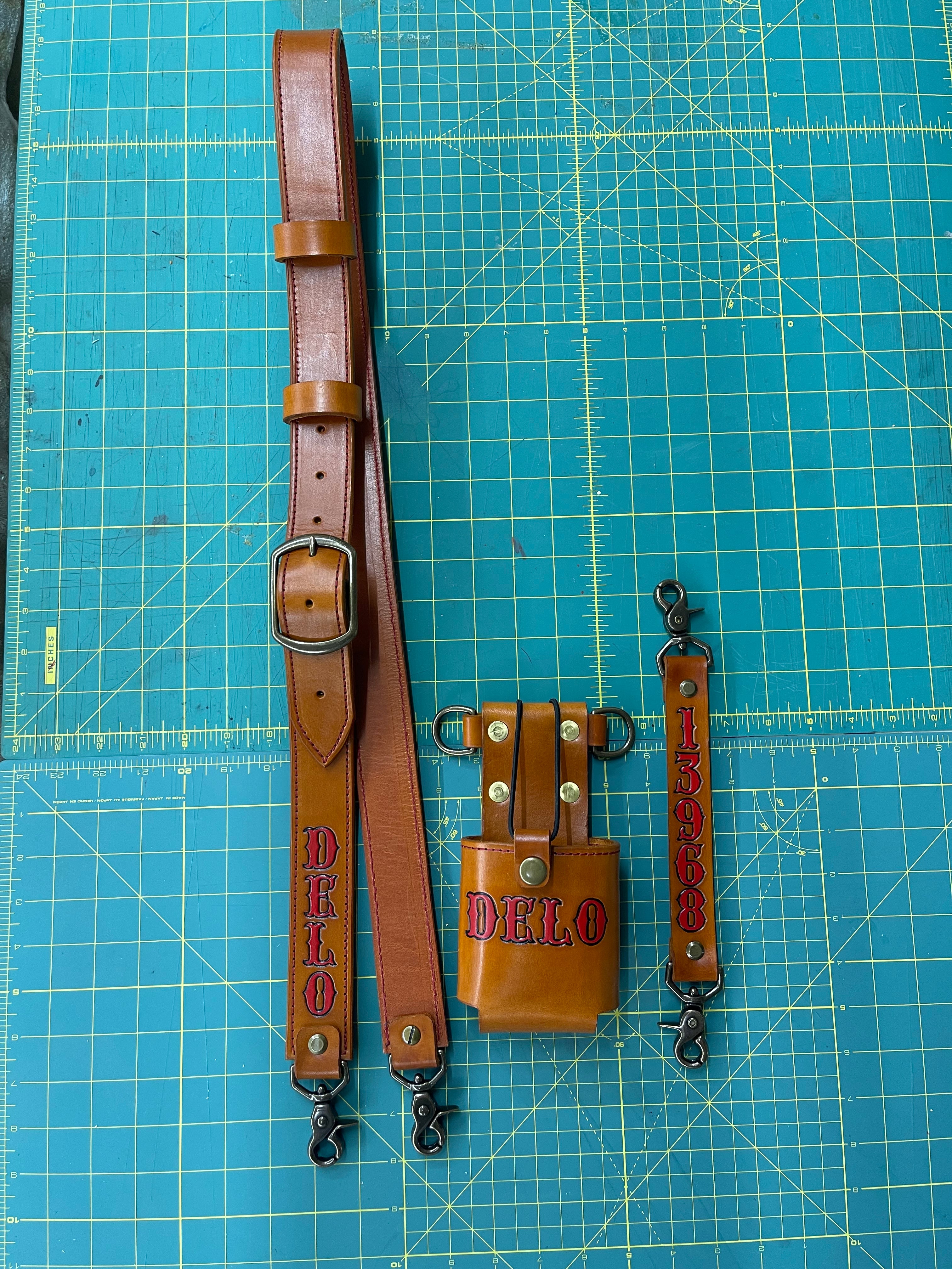 Leather Radio Strap Set