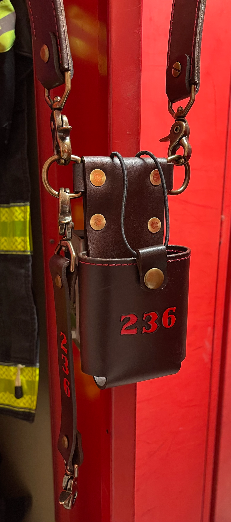 Leather Radio Strap Set