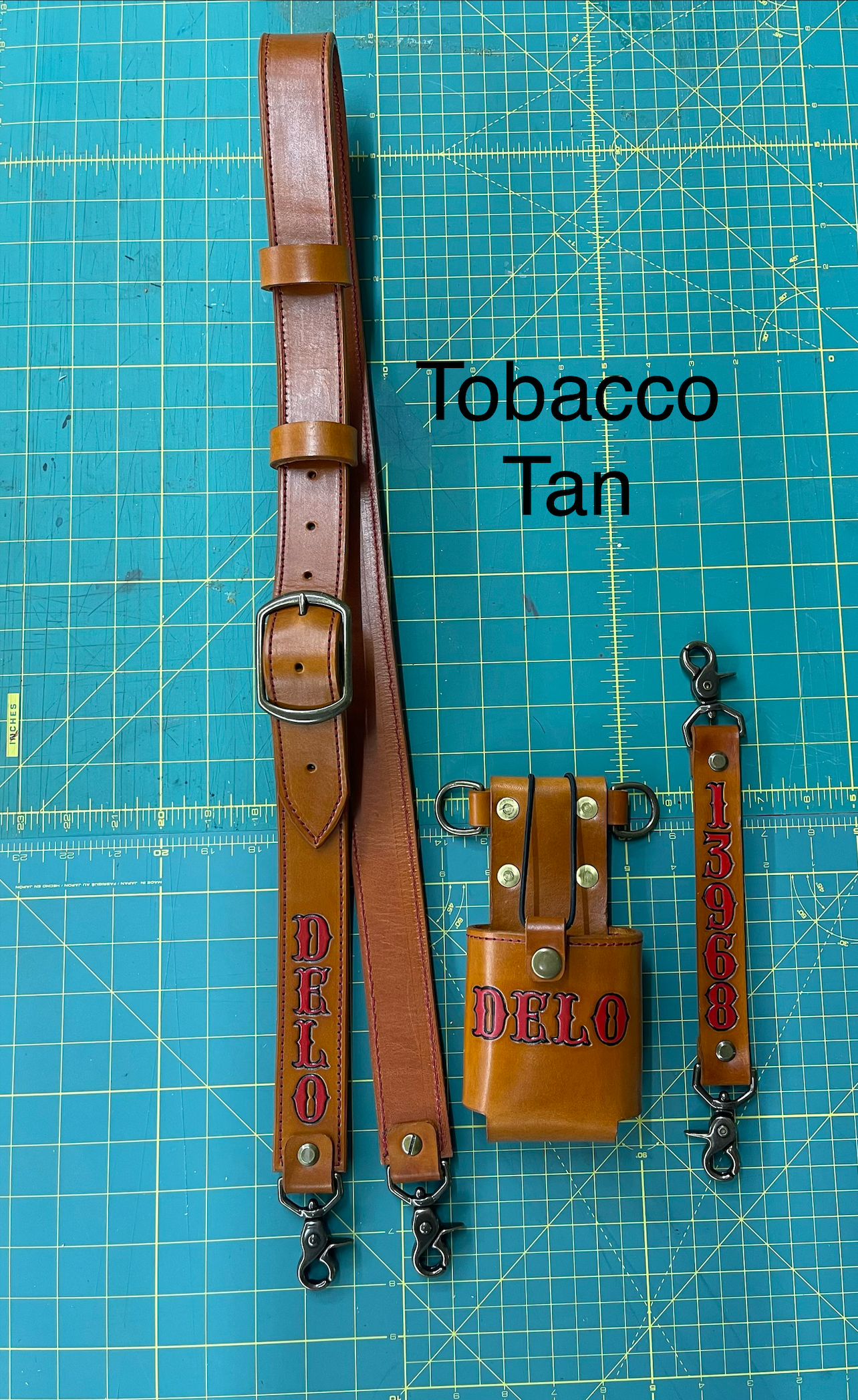 Leather Radio Strap Set