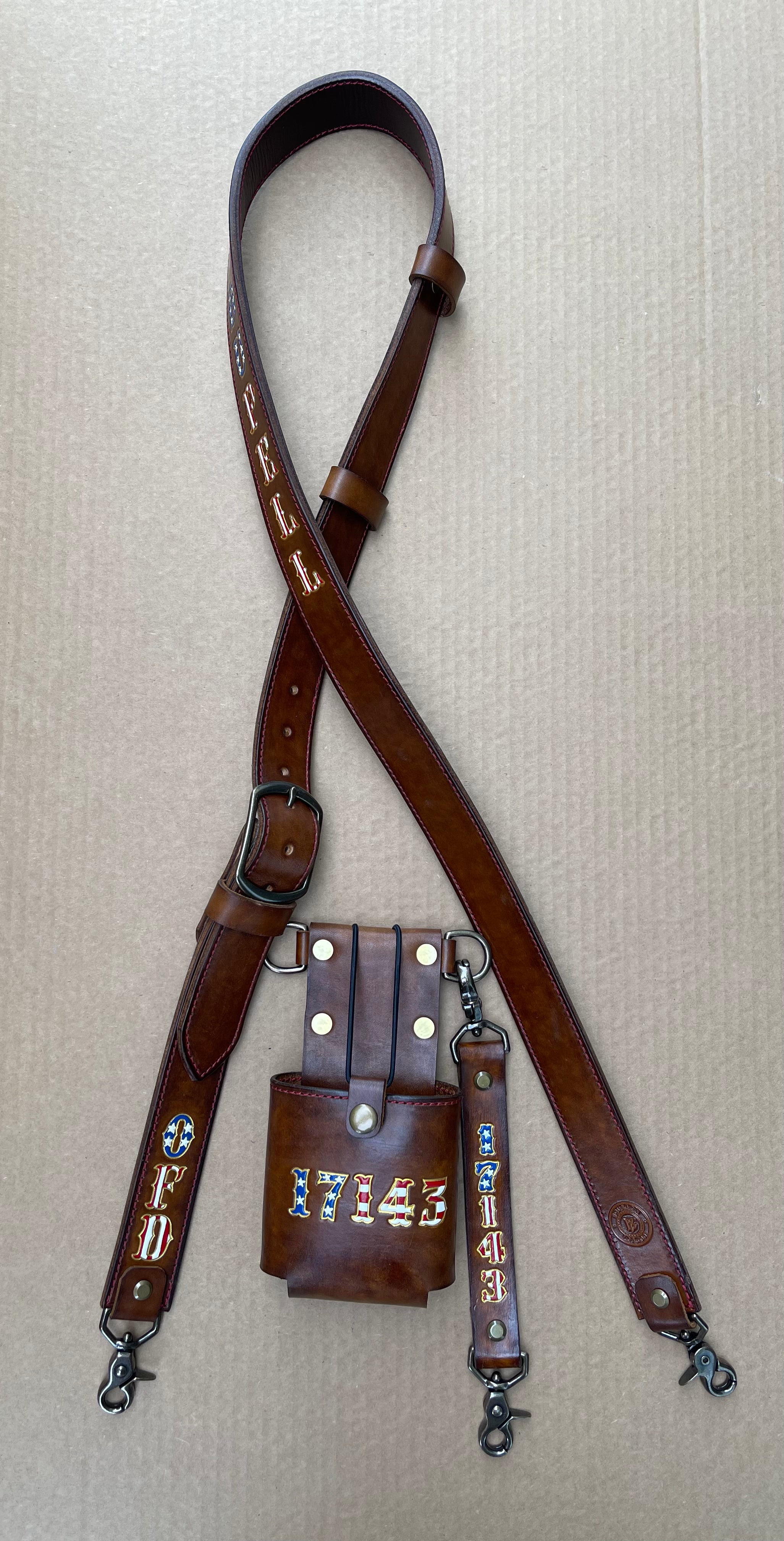 Leather Radio Strap Set (Smoked Bourbon)