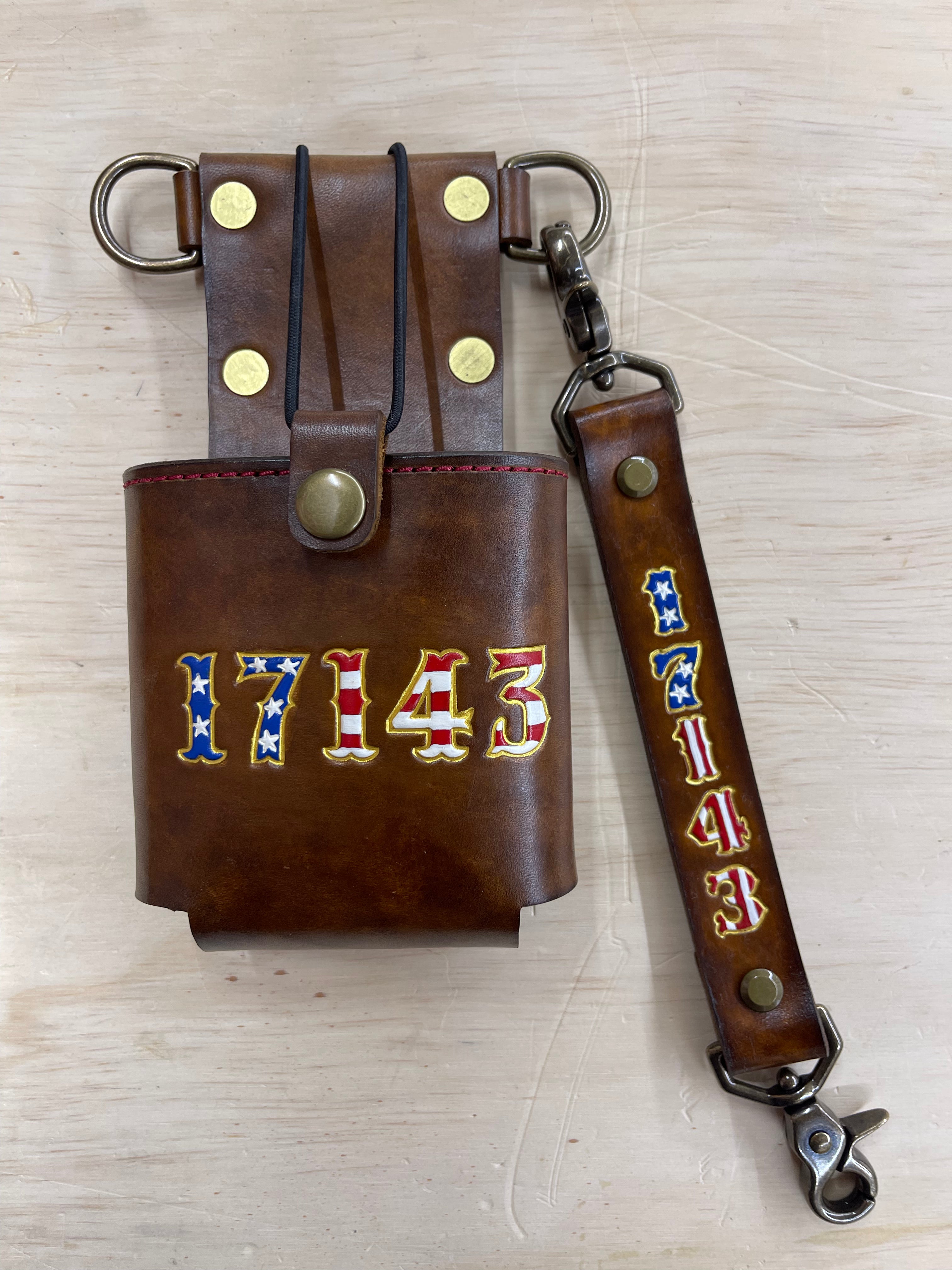 Leather Radio Strap Set (Smoked Bourbon)