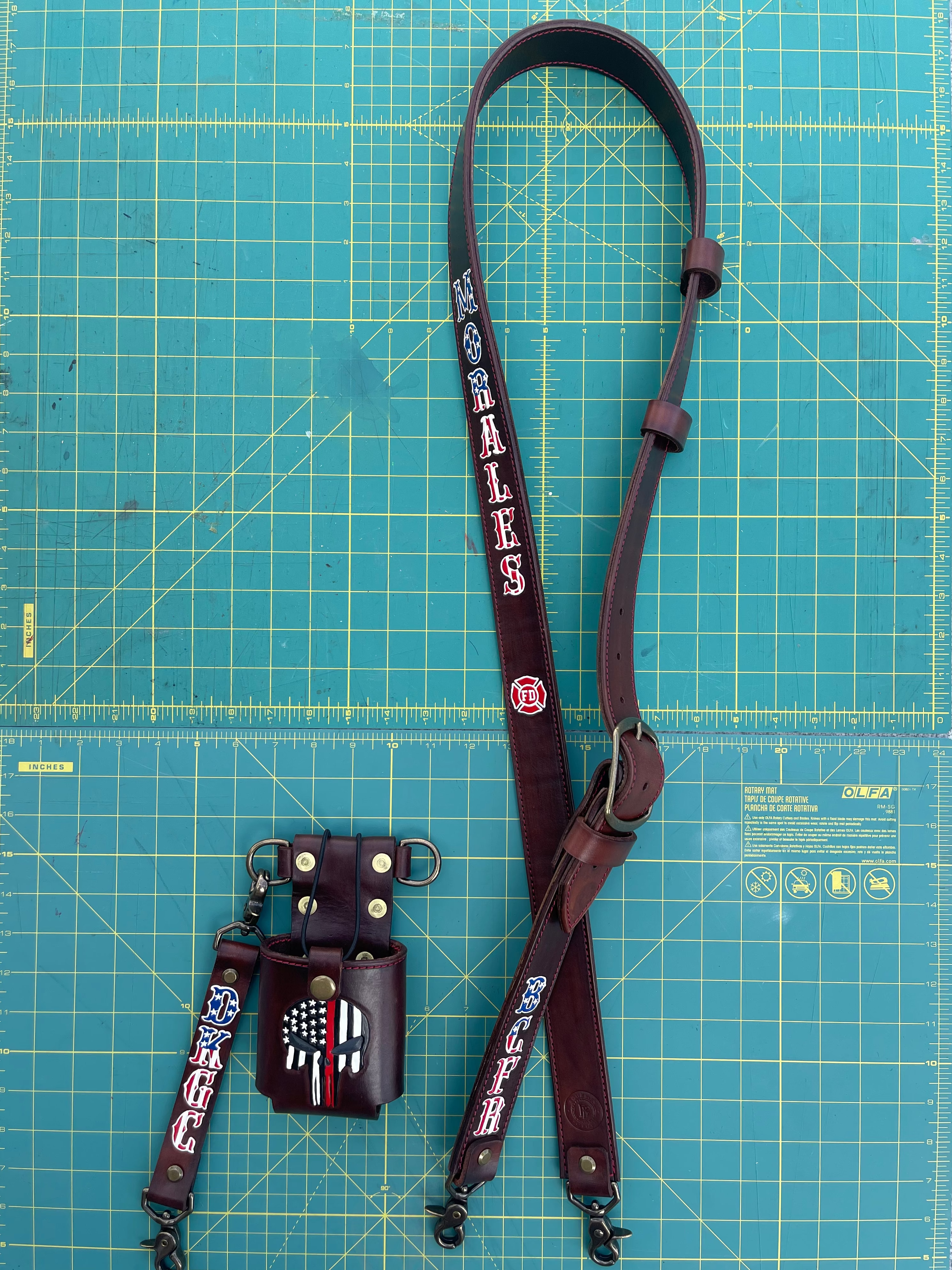 Leather Radio Strap Set
